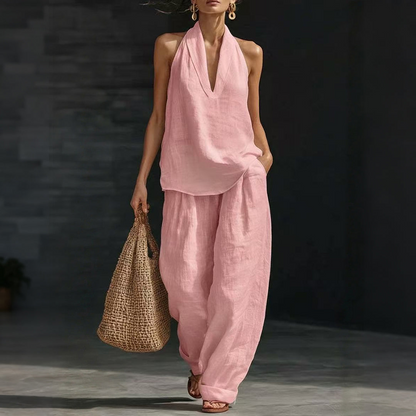 V-Neck Tank Top & Pants Set