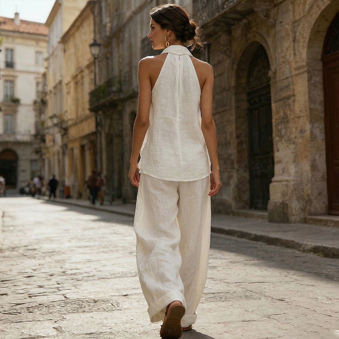 V-Neck Tank Top & Pants Set