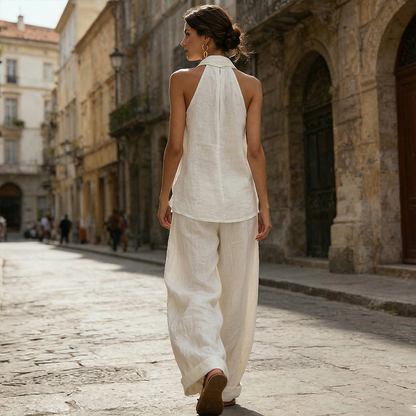 V-Neck Tank Top & Pants Set