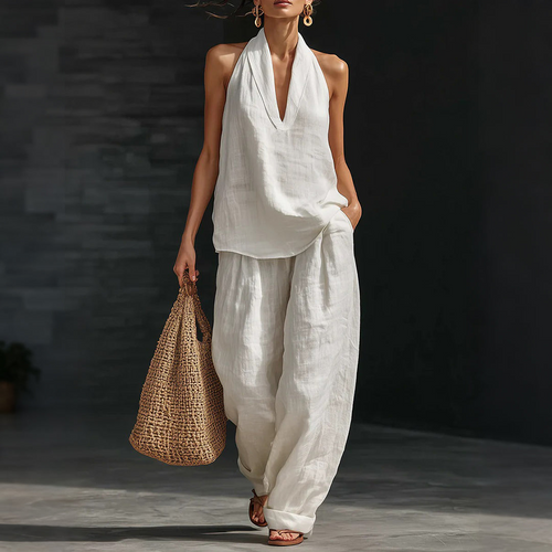V-Neck Tank Top & Pants Set