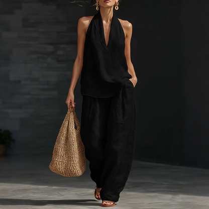 V-Neck Tank Top & Pants Set